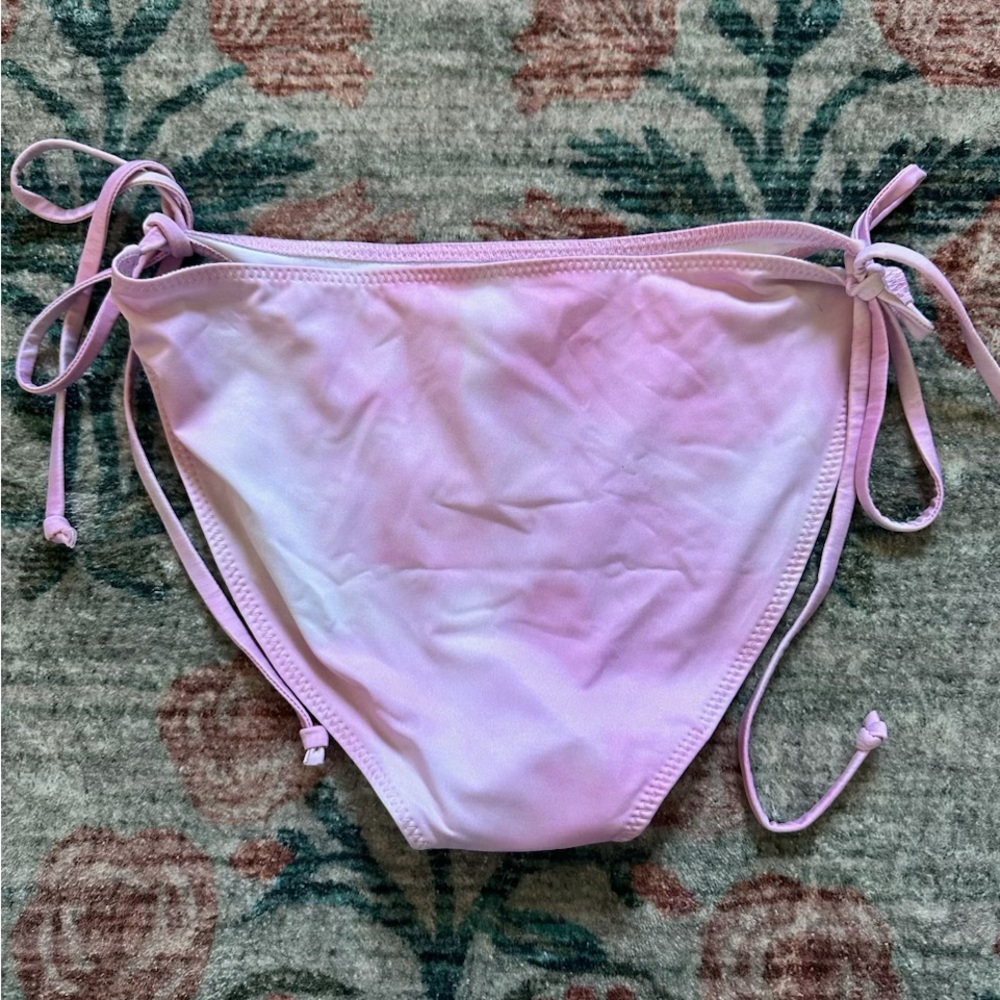 LoveShackFancy Pink/White Tie-Dye Swim Bottoms - Picture 3 of 7